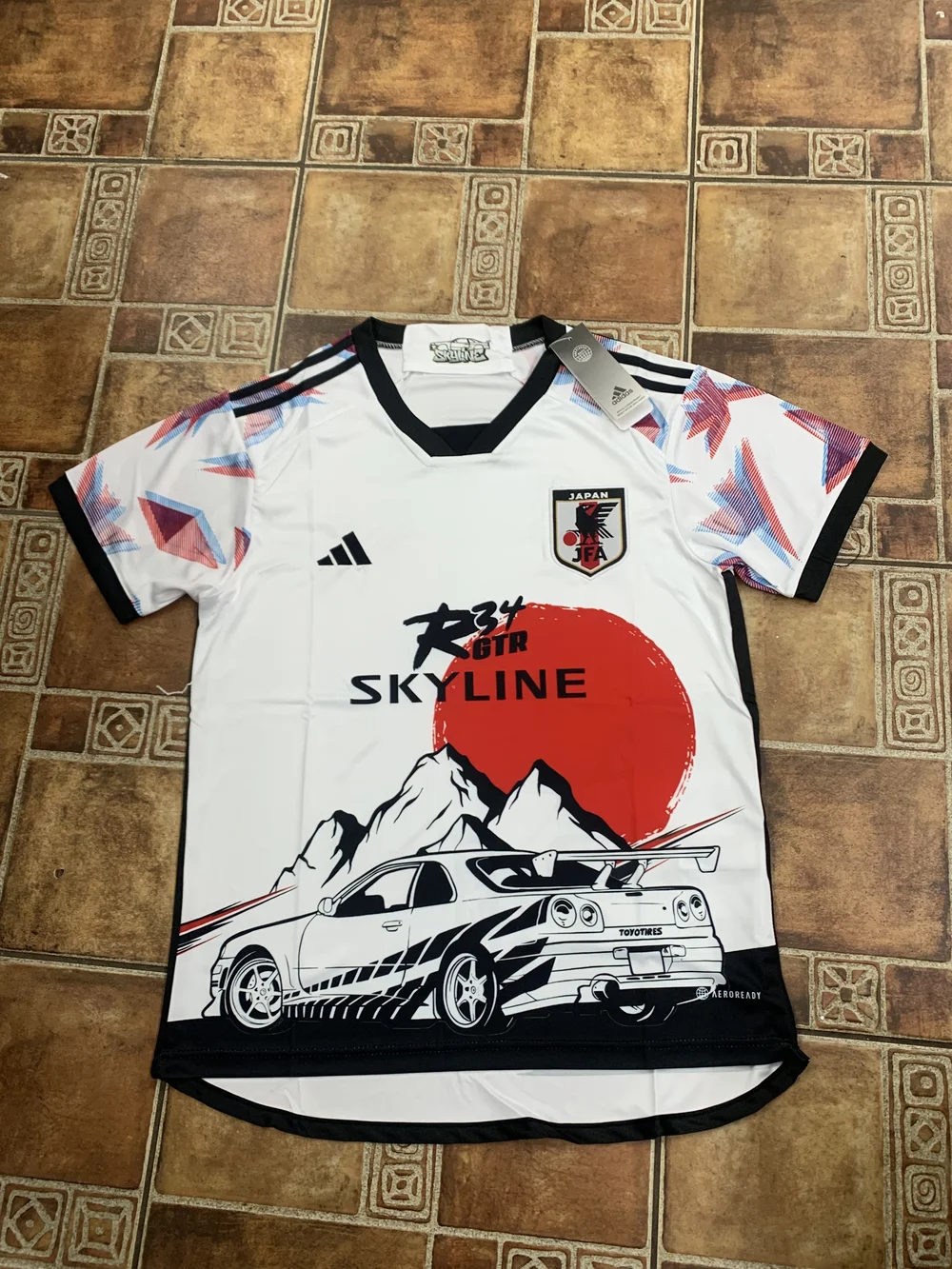 Adidas Japan 2022 Skyline Custom Fan Art Jersey Size M